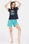 Rosaline Serenity Knit Cotton Shorts Set - Pageant Blue — thumbnail 4